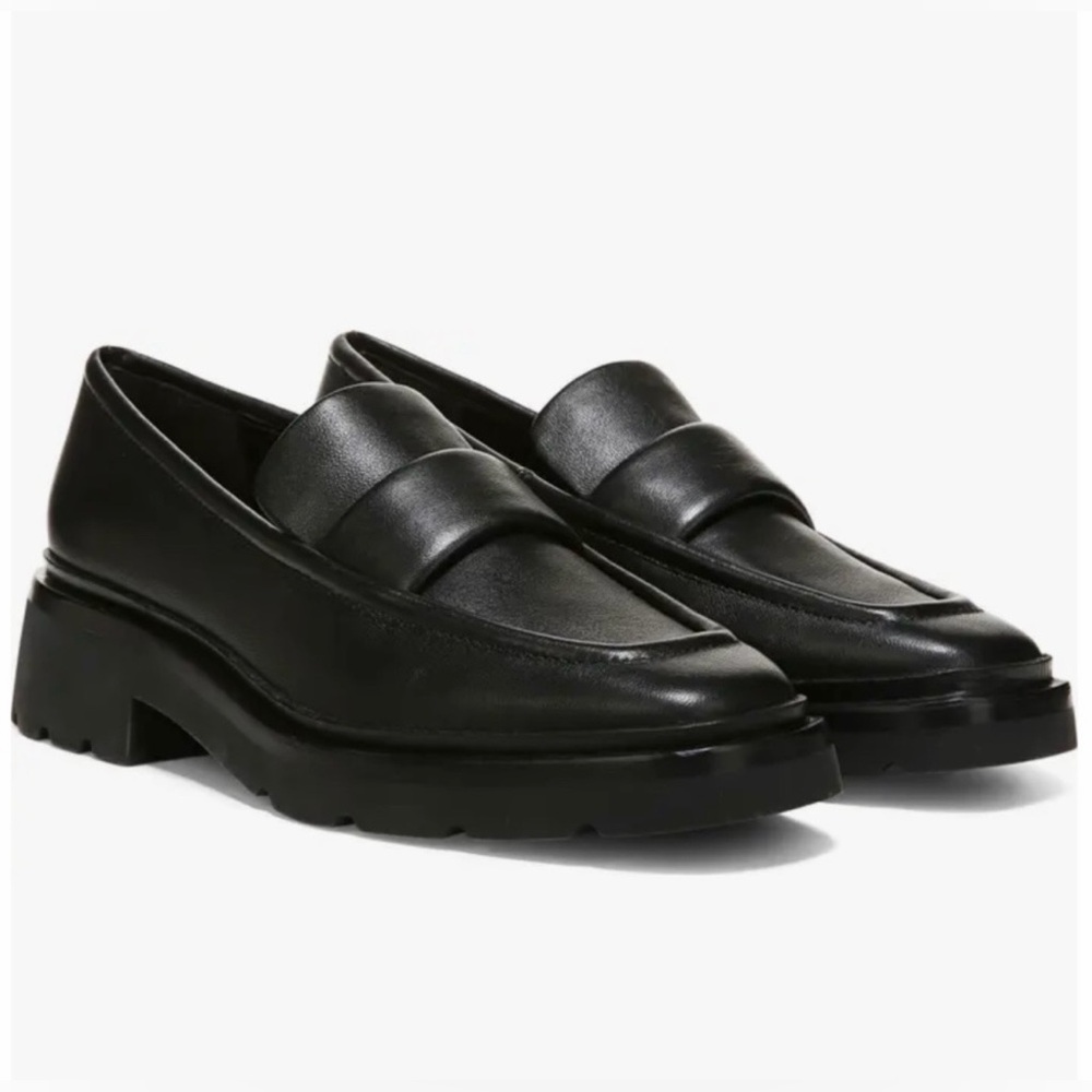 Vince Robin Leather Penny Loafer in Black
